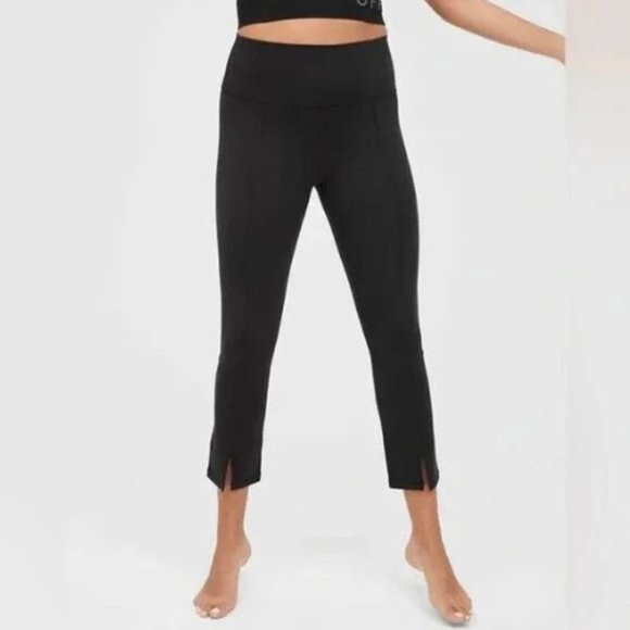 aerie Pants & Jumpsuits Aerie Black High Rise The Hugger Split Hem